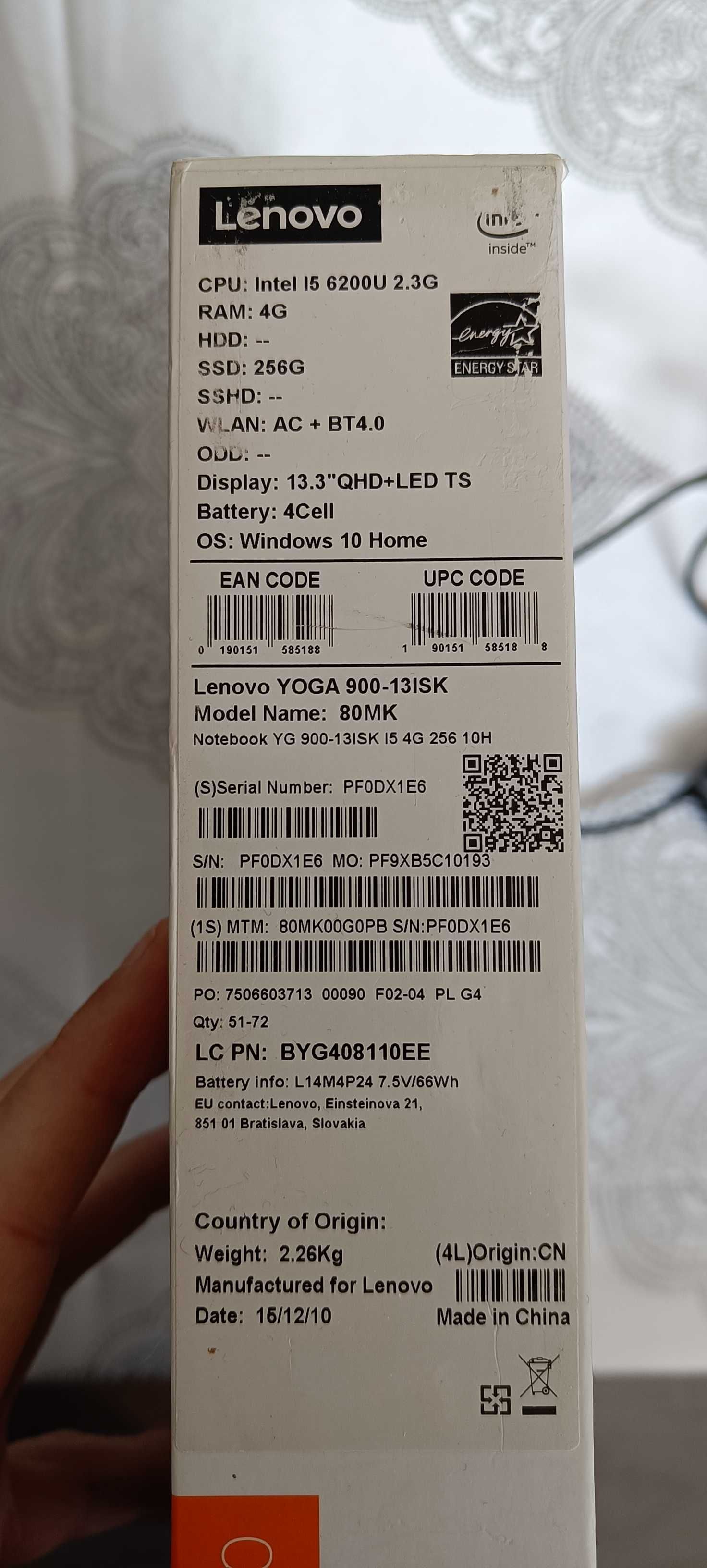 Lenovo ultrabooka Yoga 900-13ISK