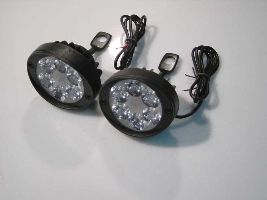 Faróis auxiliares LED para mota, moto4 ou scooter