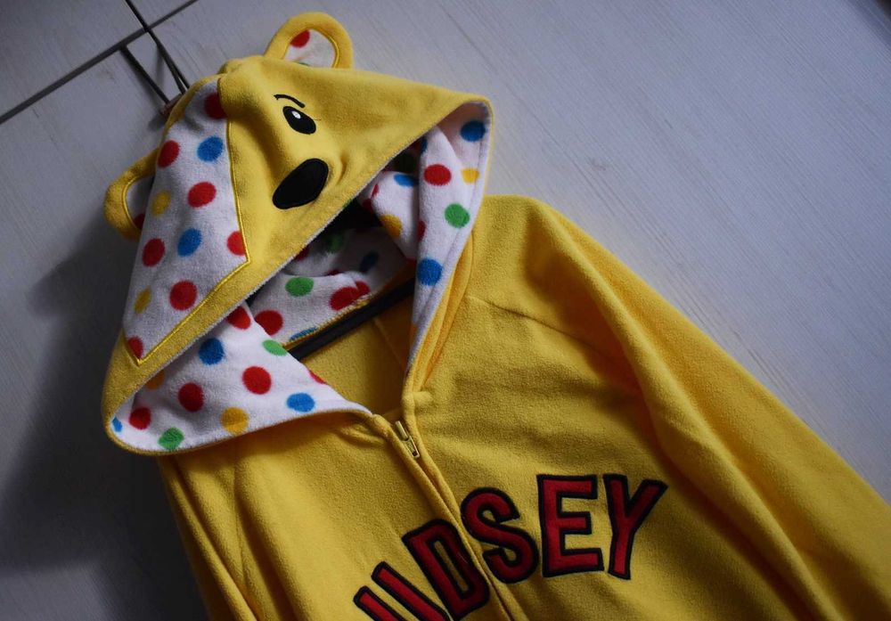 Piżama polarowa M kigurumi onesie kombinezon kostium z kapturem miś