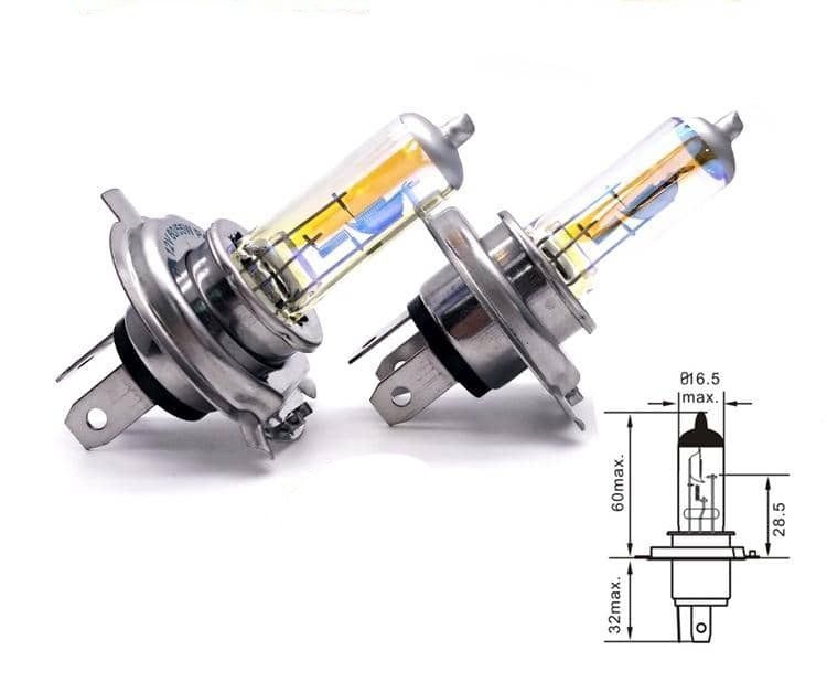 Lâmpadas halogéneo Amarelo H1 H3 H4 H7 H11