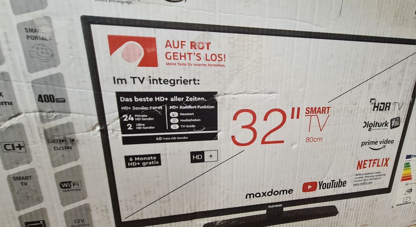 TV 12V Telewizor Kempingowy TV TIR 12volt Netflix TV Niewiadówka