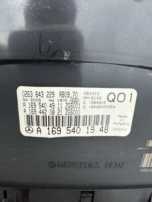 W245 w169 приборка панель приладів Мерседес Авторозборка