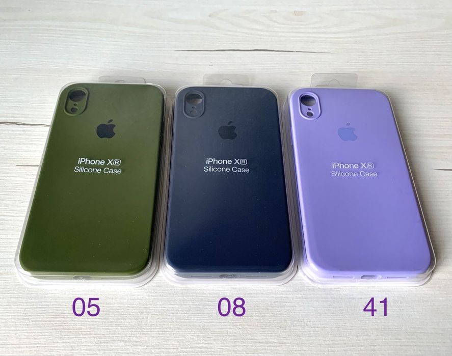 Чехол на iPhone XR квадратные бортики Silicone case full