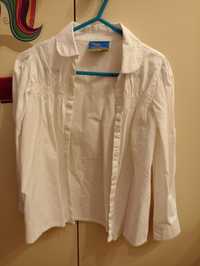 Biała koszula, długi rękaw, r.110 Topolino