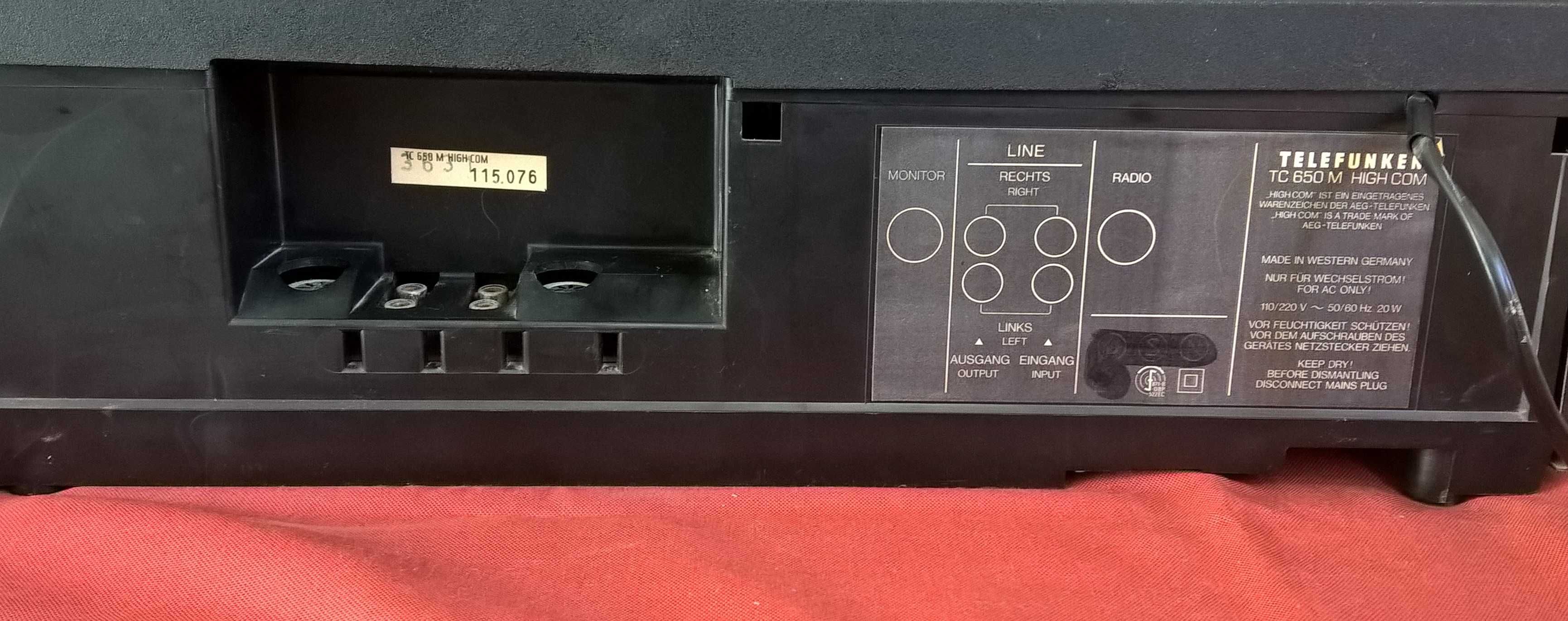 Magnetofon kasetowy Telefunken TC 650M srebrny