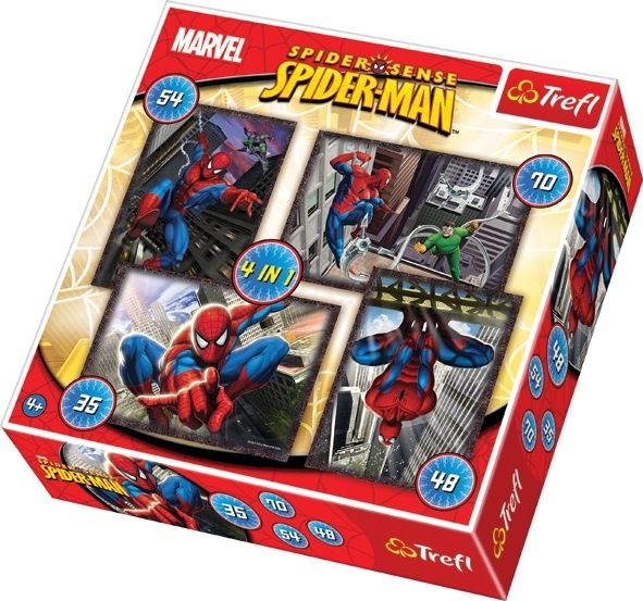 Puzzle Trefl Spider Man 4 w 1 Marvel
Stan nowy w folii.
Wiek 4+. Zawie