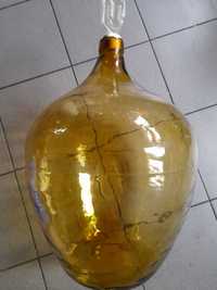 Szklany wazon podłogowy / gąsior, 57 cm
