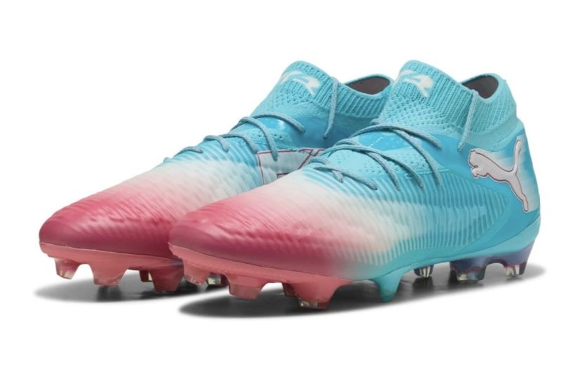 Chuteiras Puma Future 8 Ultimate FG Azul/Rosa