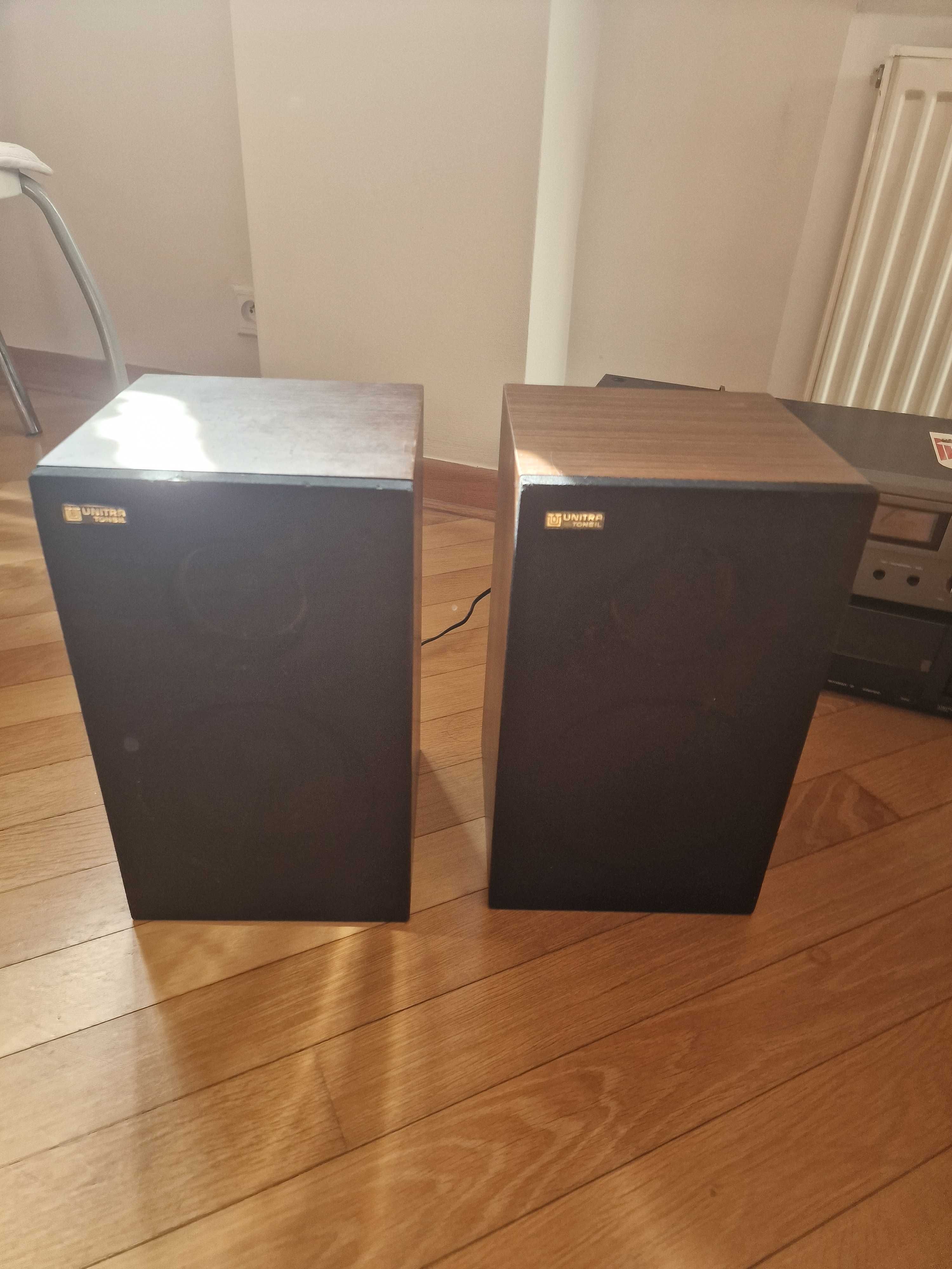 Unitra zestaw kolumny Tonsil, kaseciak Zrk M9108, radio Diora amator 2