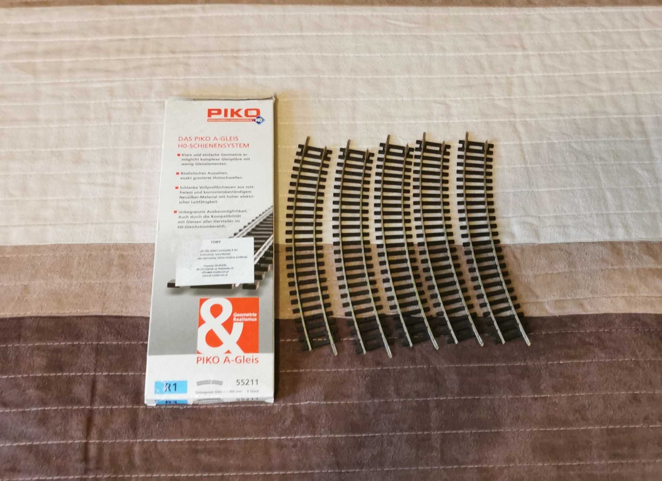 Tory kolejowe zestaw PIKO 55211 R1 6szt modele (jak nowe)