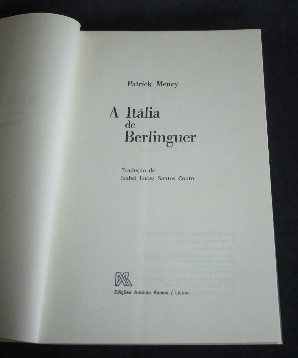Livro A Itália de Berlinguer Patrick Meney