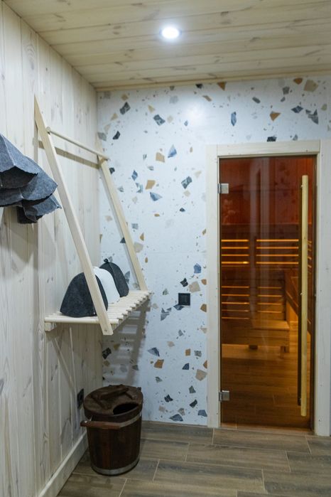 Відпочинок в AFrame будинку з сауною, альтанкою, мангалом в Денишах