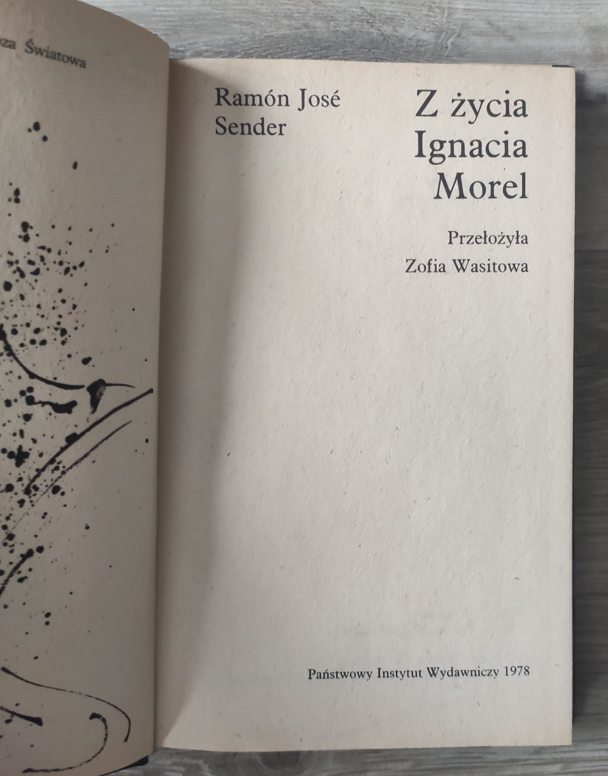 Z życia Ignacia Morel Ramon Jose Sender