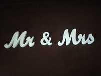 Napis Mr & Mrs ozdoba na stół ślub wesele