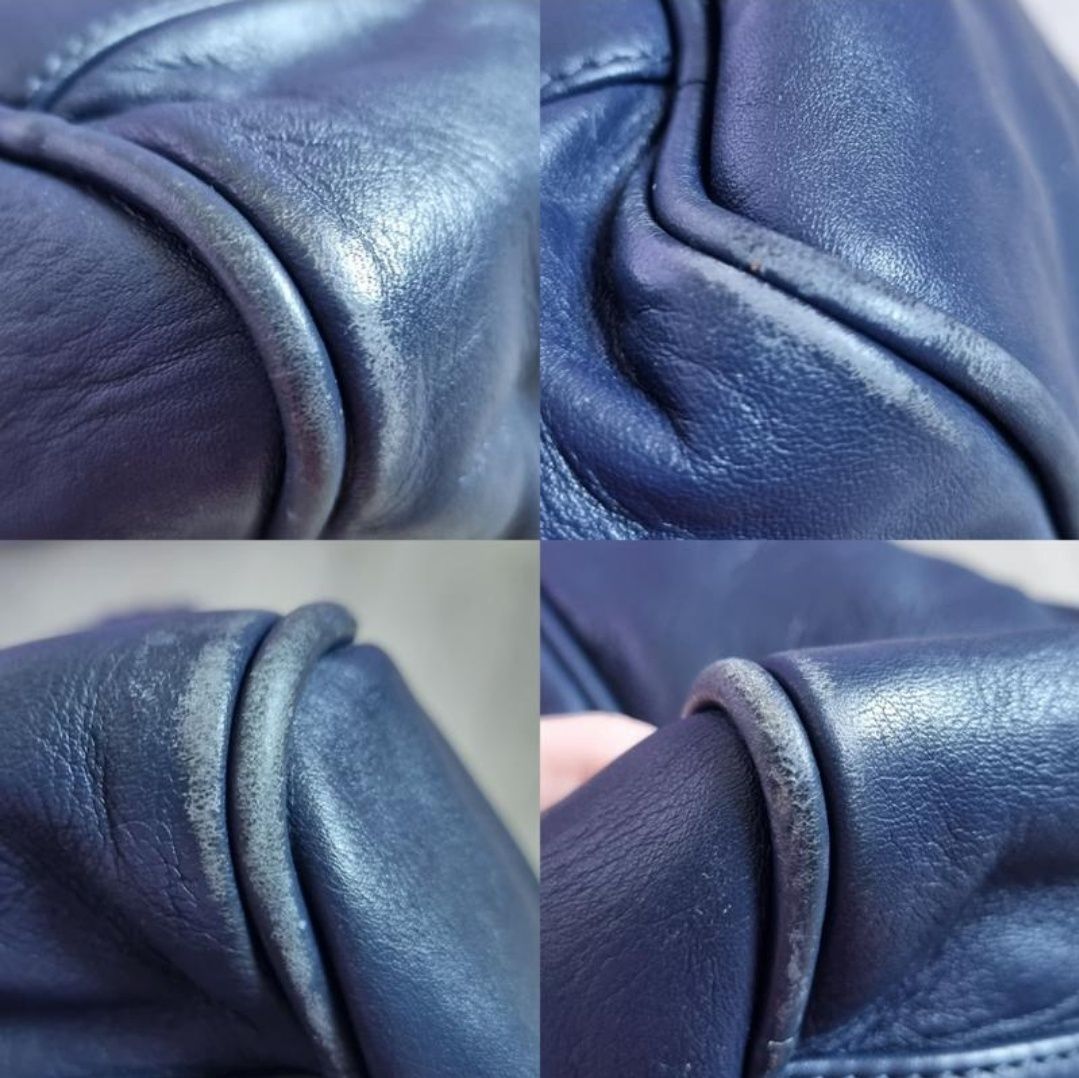 Брендова шкіряна велика темно синя сумка radley