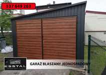 Garaż Blaszany -Grafit -|JEDNOSPADOWY| Schowek|Wiata | Hala| - ESSTAL*