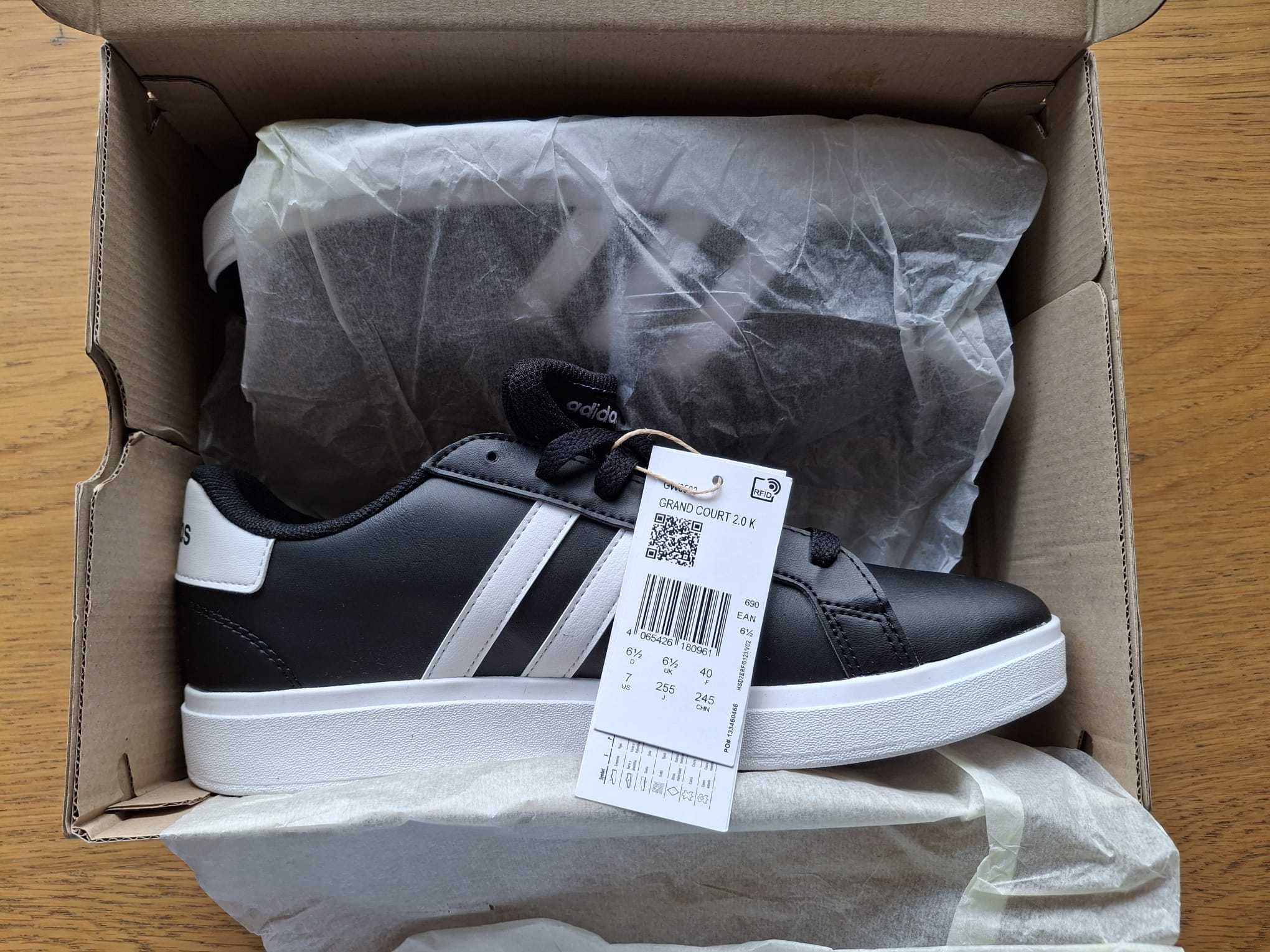 Sneakersy ADIDAS Grand Court GW6503, kolor czarny, rozm. 39,5