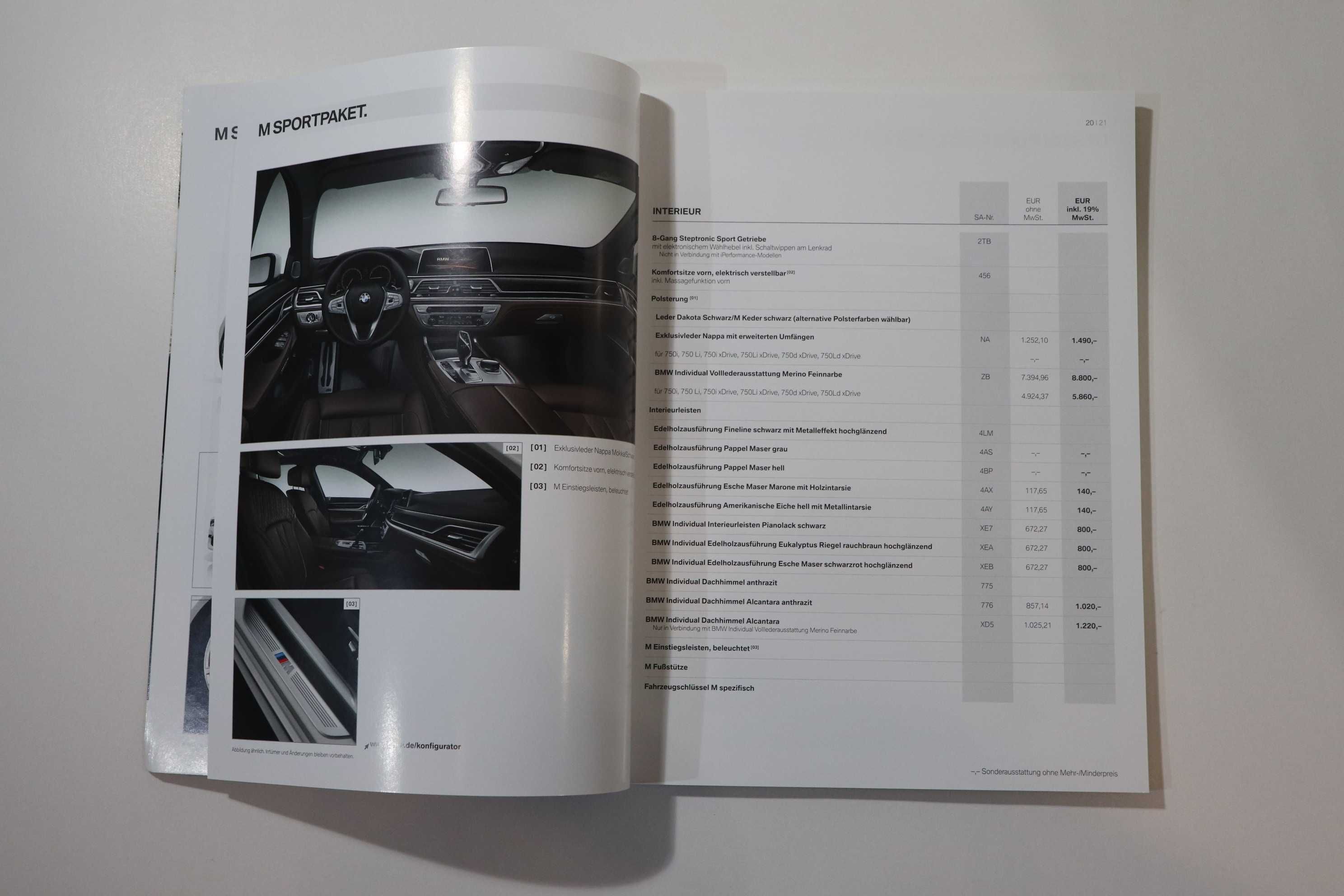 Catálogo BMW Série 7 (G11)