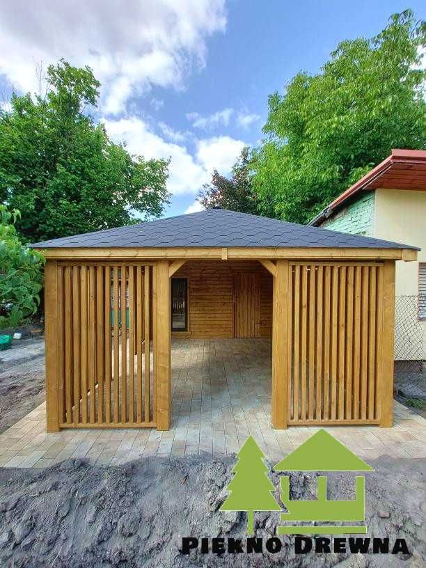 Domek Kacper 2w1 – 7mx4 m Domek 4x3 m + Altana 4x4 m