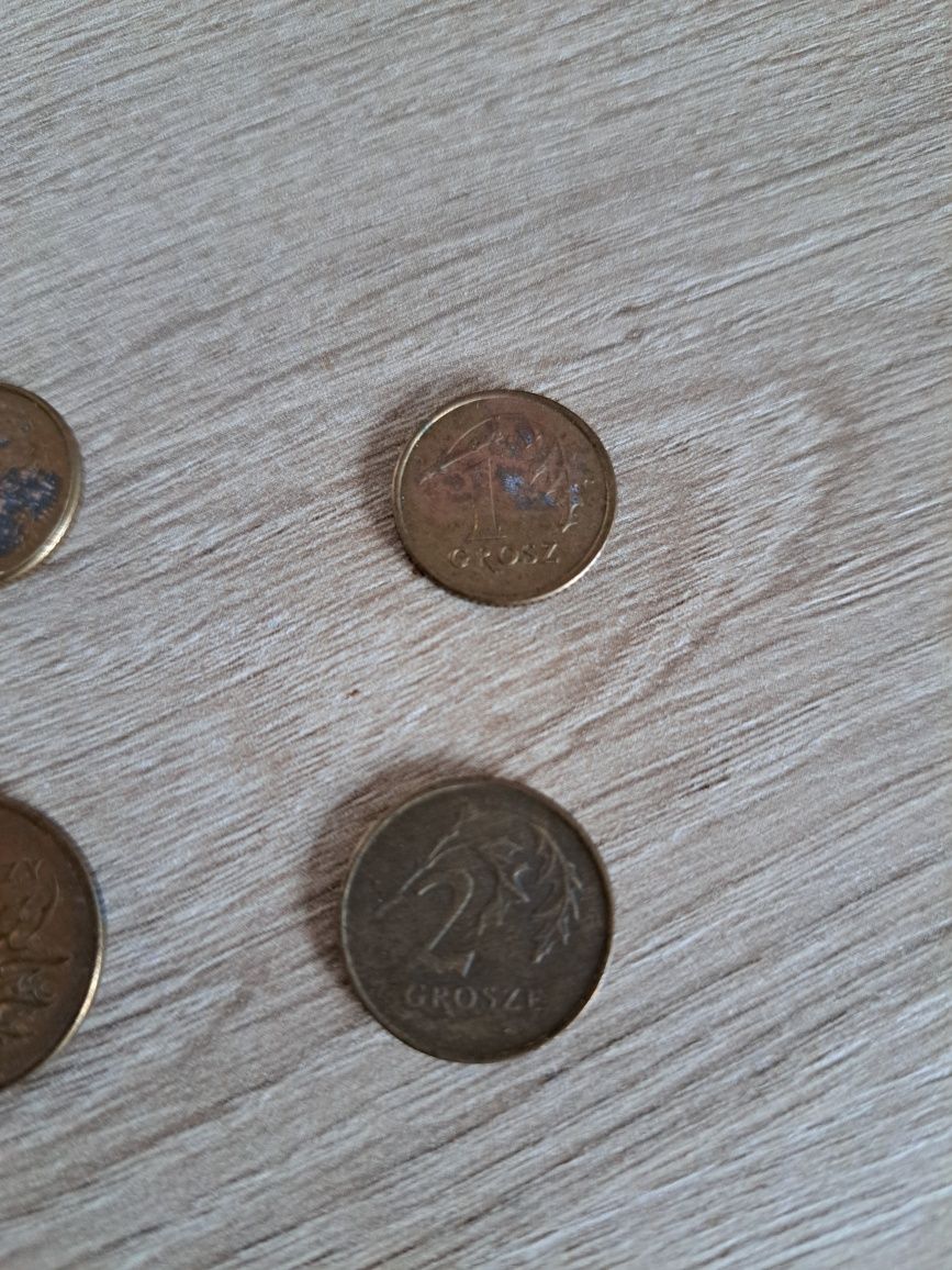1 grosz 1991 2 grosze 1991 5 groszy 1990