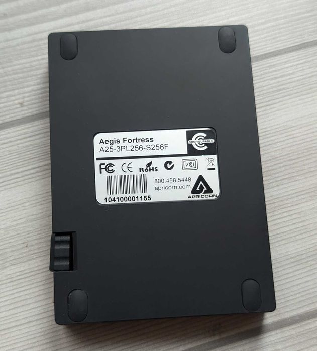 Захищений SSD 256GB Aegis Fortress A253PL256S256F вищий рівень захисту