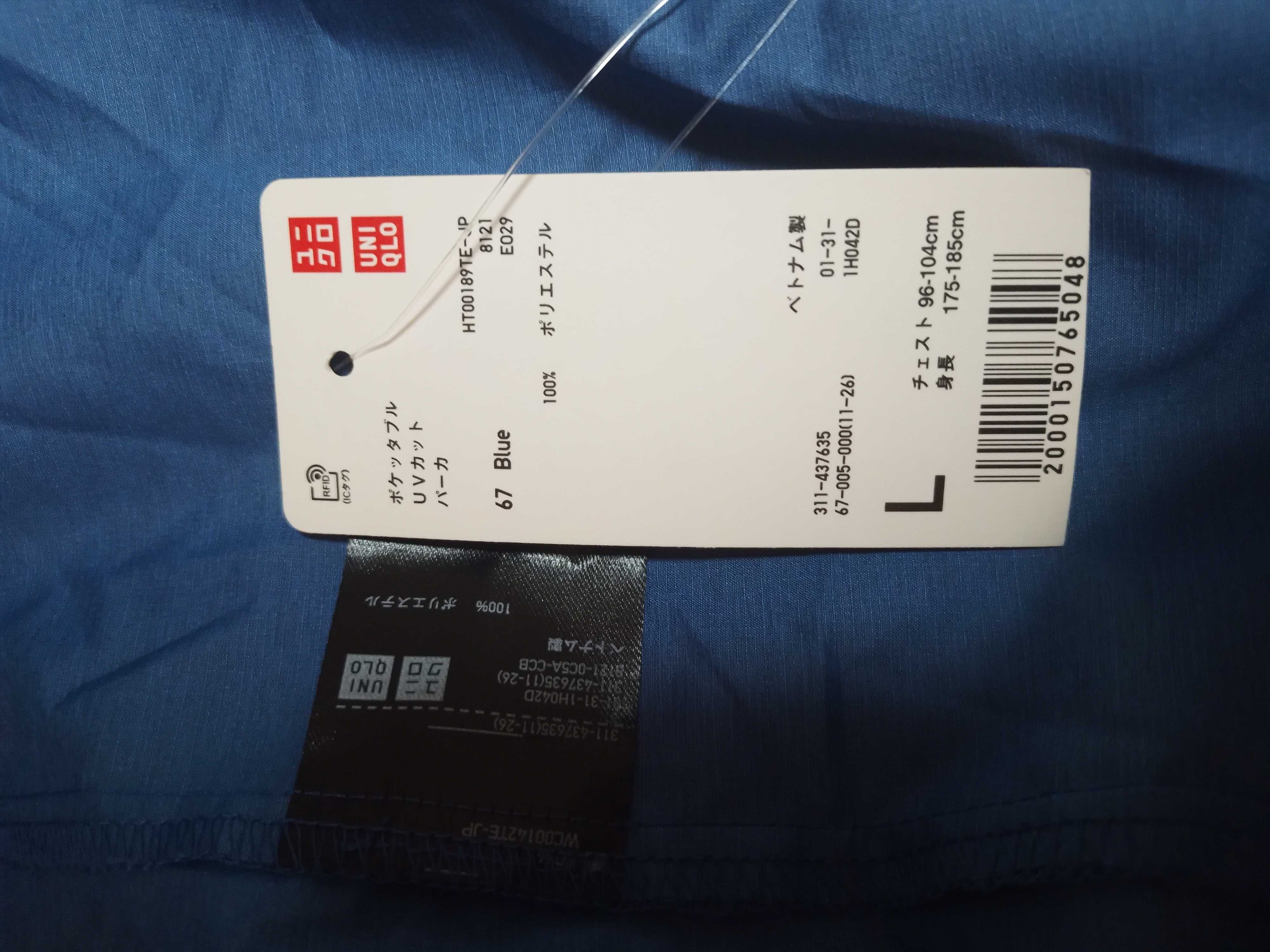 2 синие куртки ветровки uniqlo