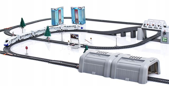 Duża Kolejka Elektryczna Xxl Podnoszony Most 914cm