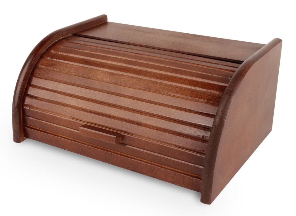 Chlebak Drewniany Ciemny Brąz - Elegancki Chlebak w Kolorze Ciemnego B