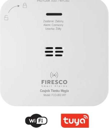 Zestaw czujników FIRESCO: czujnik czadu + dymu z WiFi