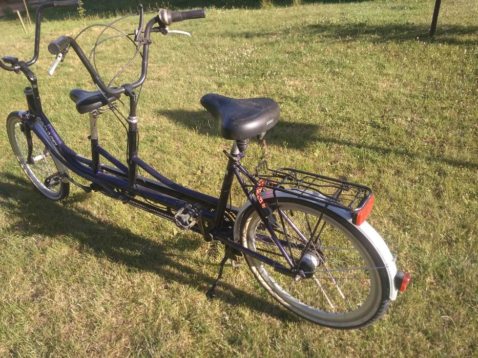 Rower tandem kierowany z tyłu rehabilitacyjny