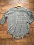 Bluzka w kratę rękaw 3/4 asymetryczna Primark 34 XS