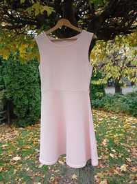 Różowa sukienka styl prosty
