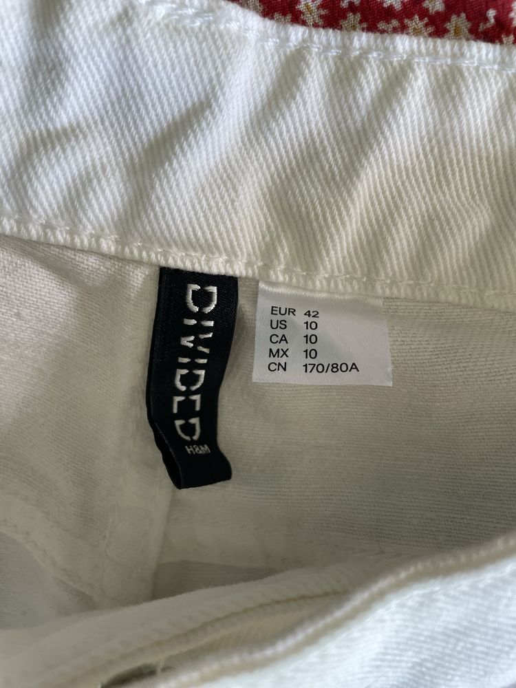 Jeansy H&M białe szerokie L