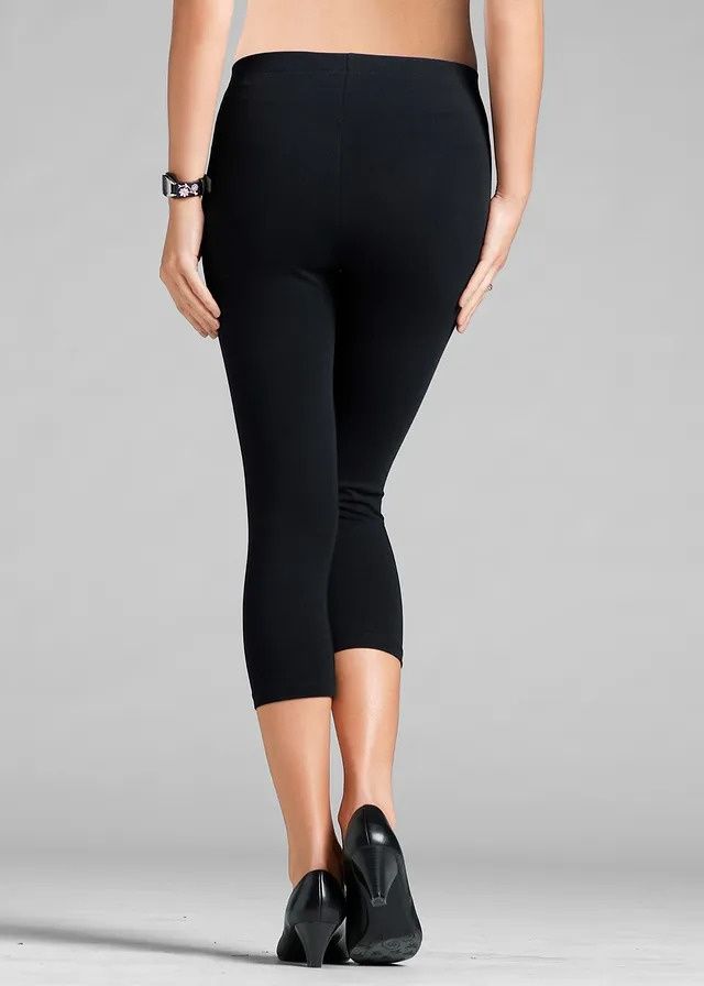 B.P.C legginsy 3/4 czarne bawełniane ^36/38