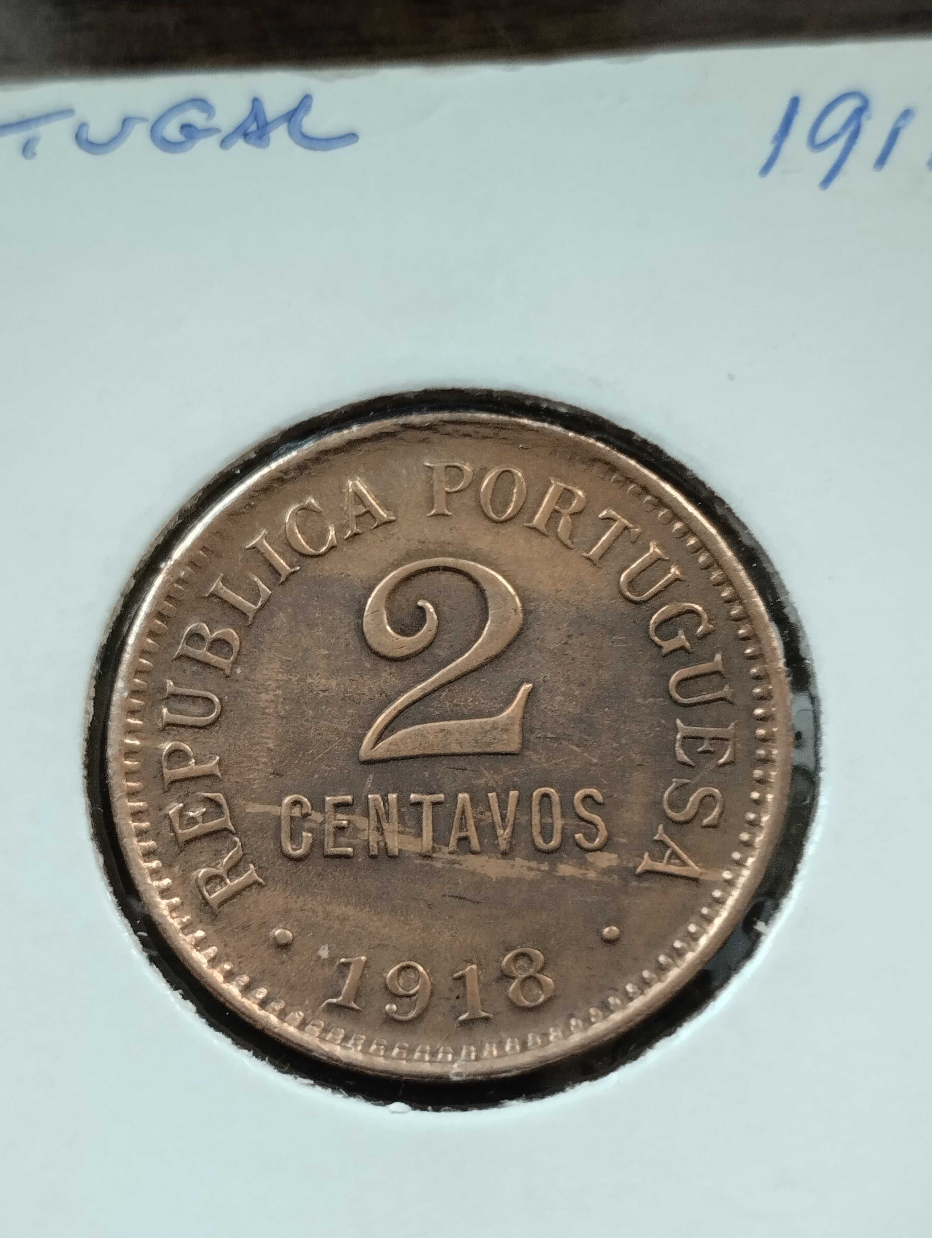 Moeda de 2 centavos de 1918 cobre