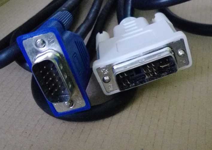 Zestaw Kabel do monitora VGA do DVI-A + Zasilanie - zestaw