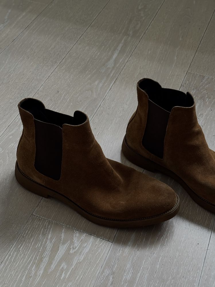 Buty męskie Kazar półbuty botki sztyblety jesień zima zamsz