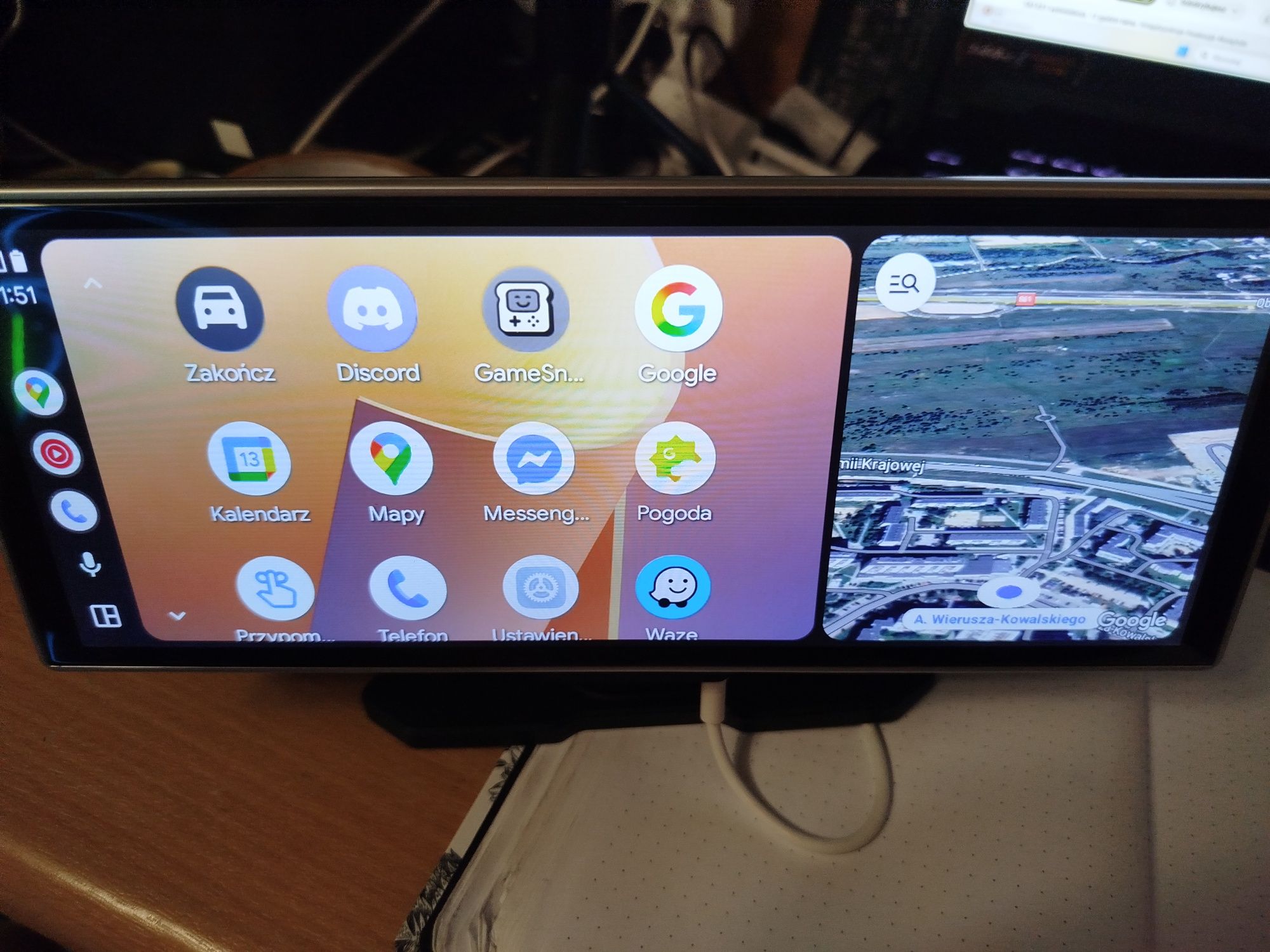 Radio ekran Carplay android iPhone z przednią kamerą