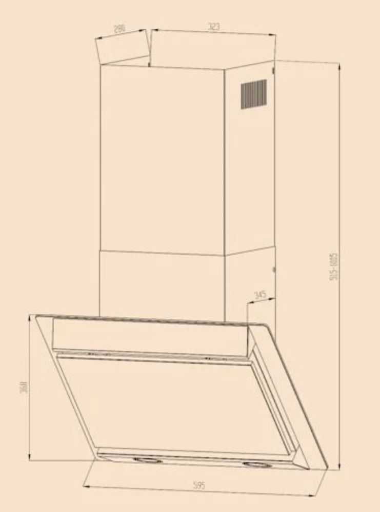 KLARSTEIN Zola 60см Витяжка вертикальна 10034099 Німеччина