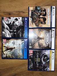 gry ps 4/5 (uncharted/metro exodus/chivalry 2/ghost of tsushima)