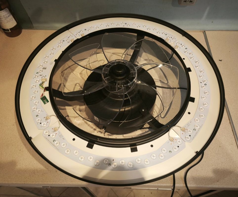 Wentylator sufitowy wiatrak z lampa lampowentylator bez klosza, pilota