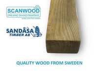 Drewno C24 konstrukcyjne 45x95 Impregnowane Sauna NTR SZWECJA