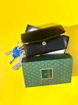 Chaveiro Gucci Vintage em Pele – Preto (Anos 90) | Novo, por Estrear