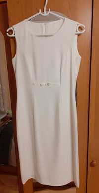 Bianco Sukienka klasyczna elegancka midi rozm. 36