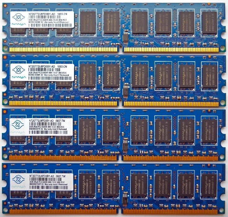 Samsung Micron 8GB (4x2GB) DDR2-800 PC2-6400E ECC память HP ProLiant