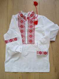 Рубашка белая вышиванка 10-12 лет