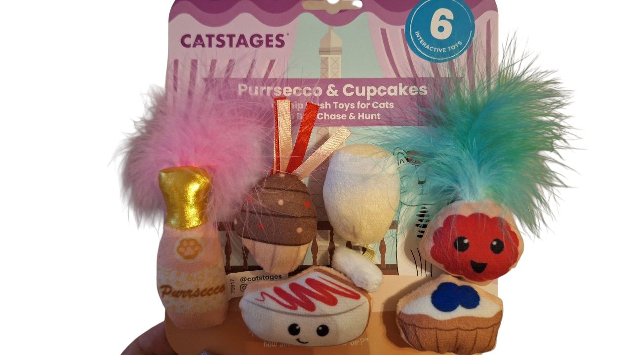 Zestaw 6 zabawek dla kota z kocimiętką PURRSECCO & CUPCAKES z USA