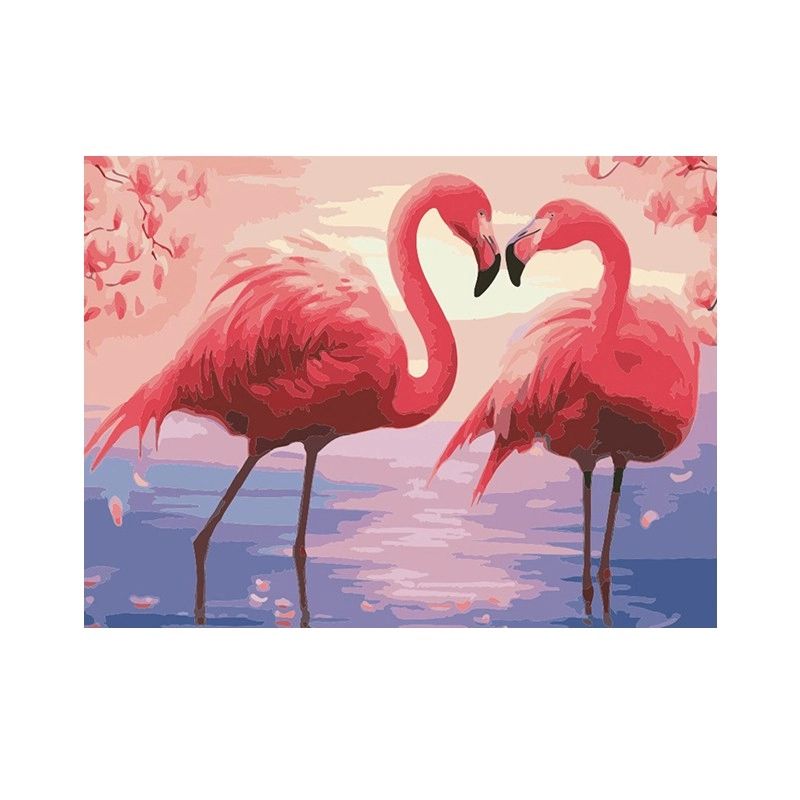 Diamond painting haft diamentowy - flamingi (224)
