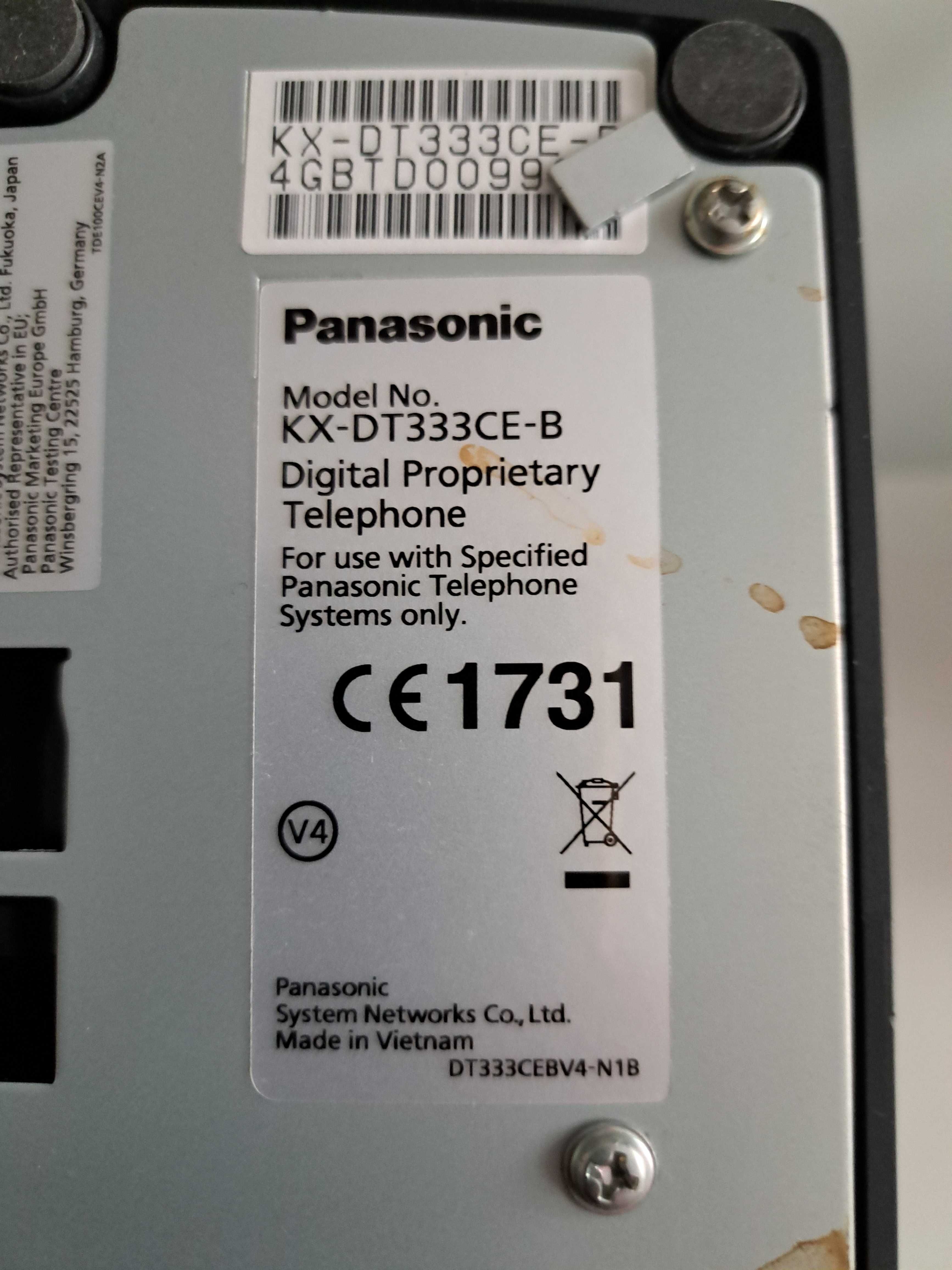 Panasonic KX-DT333CE-B  Tel Stacjonarny,przewodowy cyfrowy sieciowy