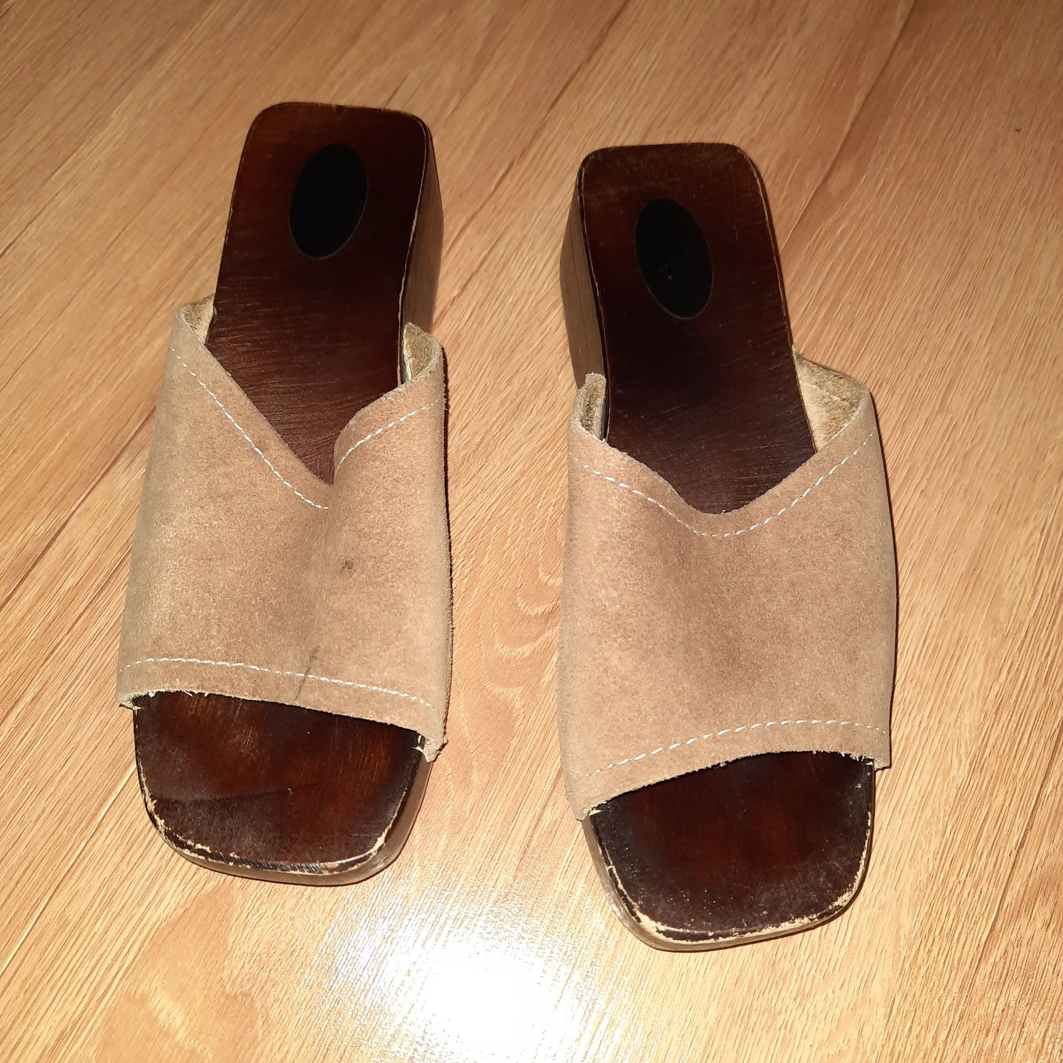Buty damskie klapki drewniaki r 38/39 25cm